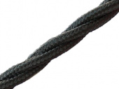 Витой ретро кабель для внешней проводки Werkel Retro 3х2,5мм черный - купить в Кемерово